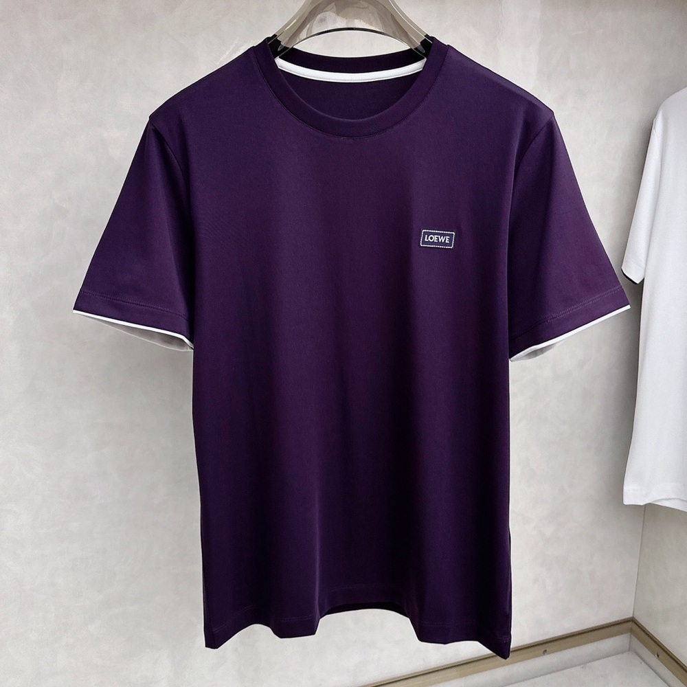 Loewe Men's Purple Crewneck Tee